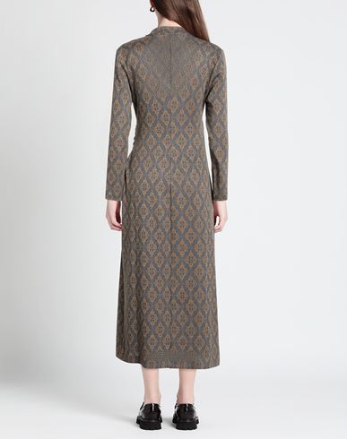 Niū Woman Midi dress Grey Size L Viscose, Polyamide, Metal, Elastane, Modal