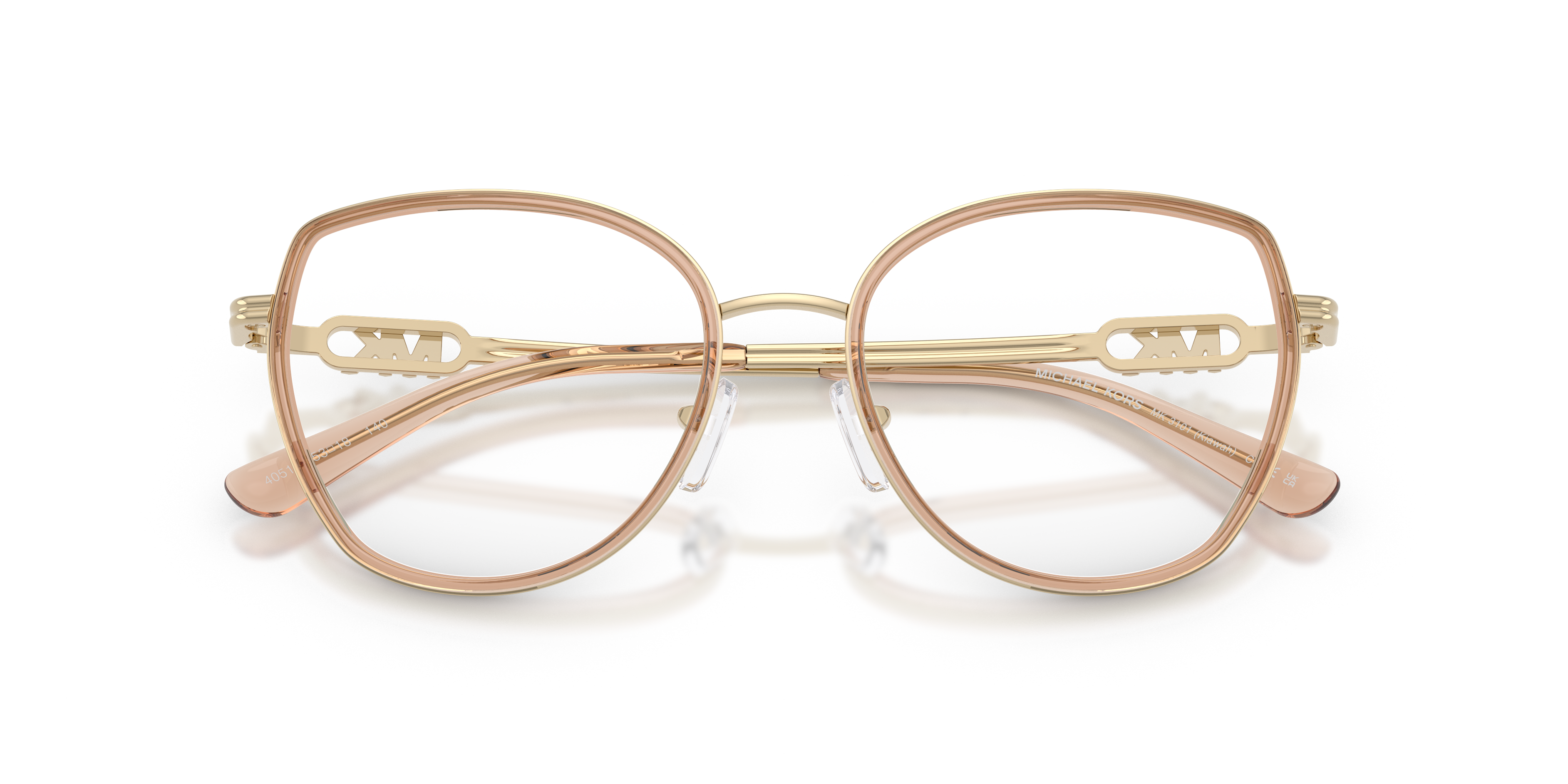 Michael Kors Mujer Michael Kors MK3101 KIAWAH 4051 Monturas ópticas Metal Marrón Transparente Redonda Norma