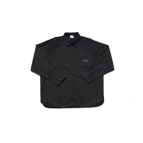 ACOMMA Leather Patch Overfit Shirt Jacket