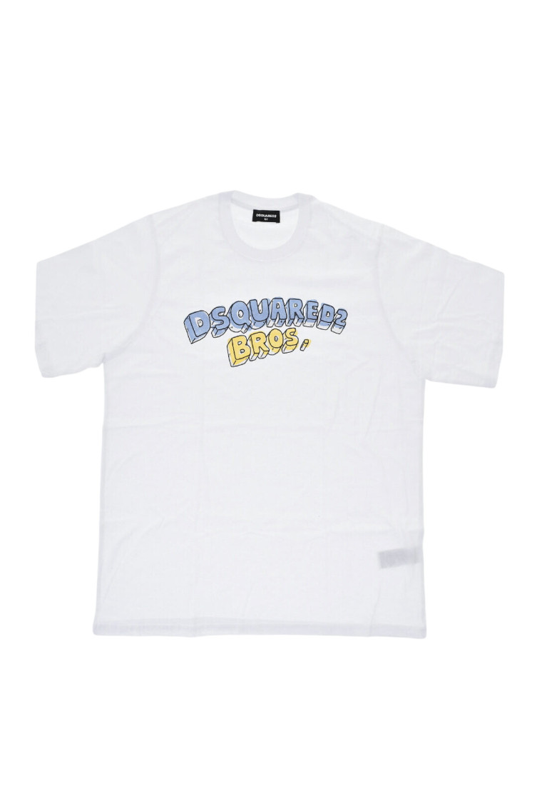 Boys White Graphic T-Shirt