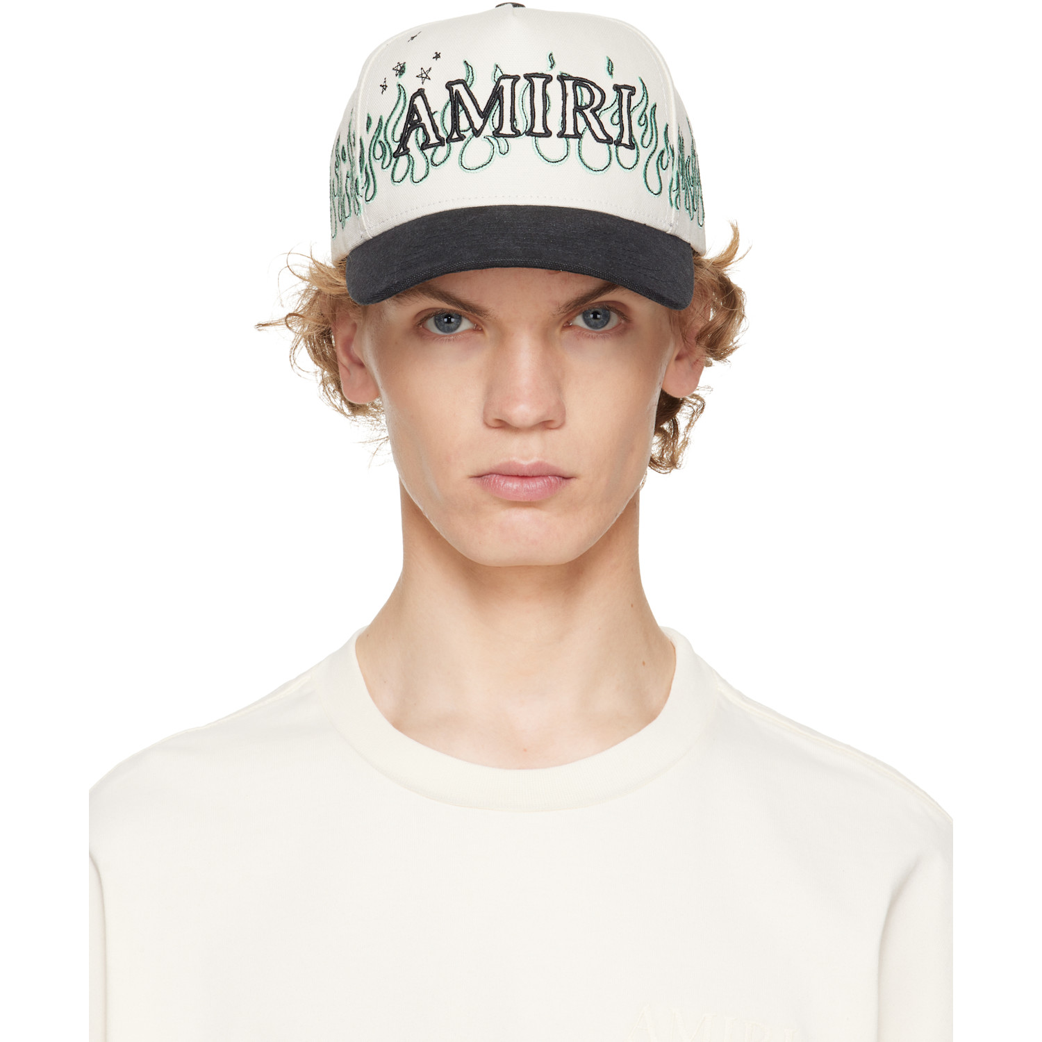 Off-White & Black Flames Baseball Cap