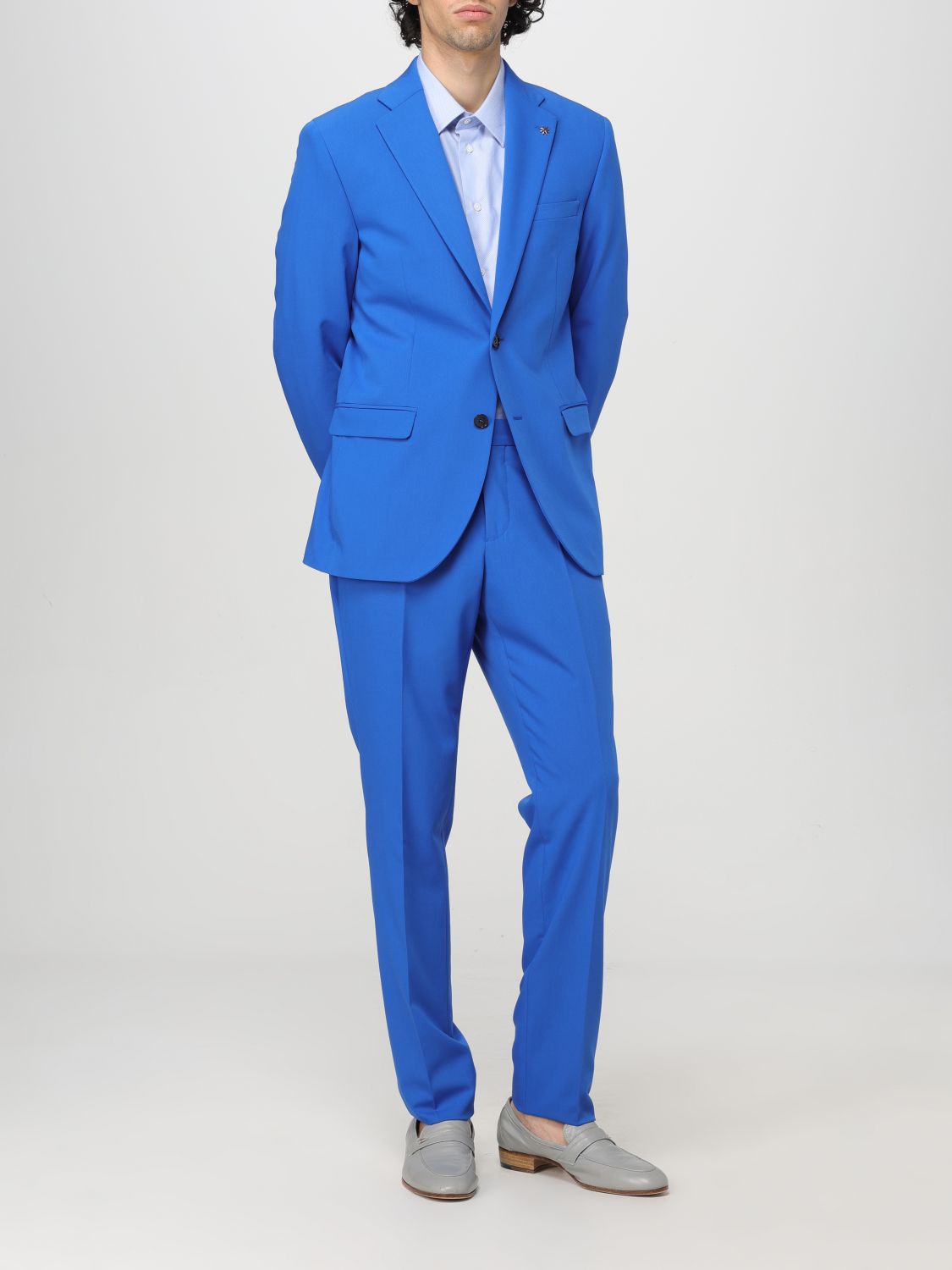 Suit Men color Gnawed Blue