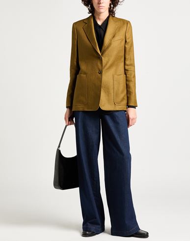 Woman Blazer Military green Size 12 Linen