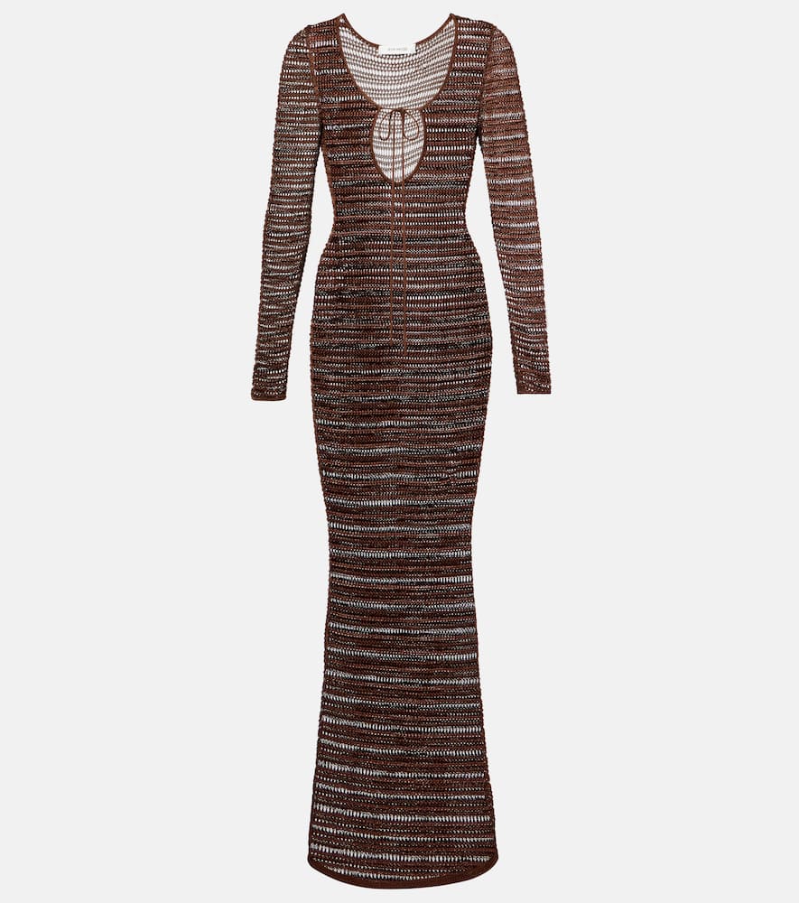 Open-knit maxi dress