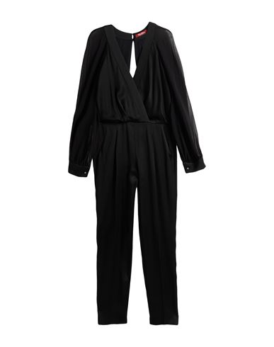 Woman Jumpsuit Black Size 6 Acetate, Viscose, Silk