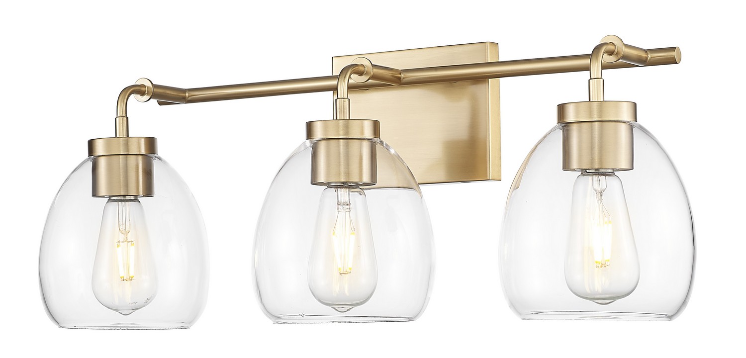 Brass Bathroom Vanity Light from the Dawes Collection