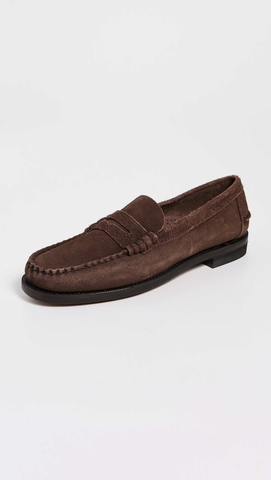 Classic Dan Flesh Out Suede Loafers Dark Brown