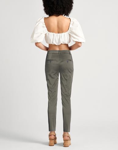 Woman Pants Grey Size 26 Cotton, Elastane