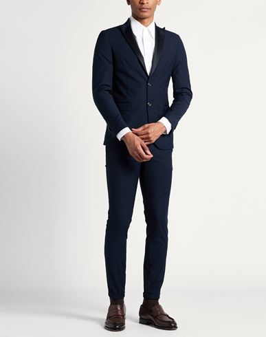 Man Suit Midnight blue Size 34 Polyester, Viscose, Elastane