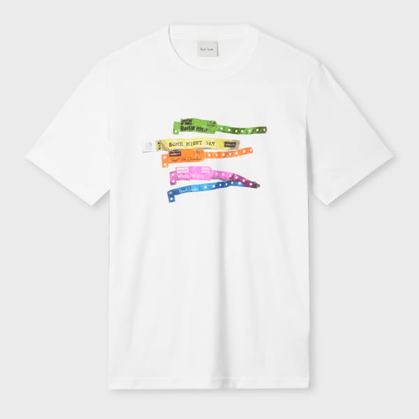 X Oasis - White Wristbands Print T-Shirt