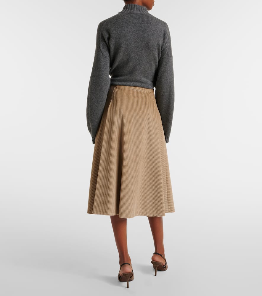 Cotton midi skirt
