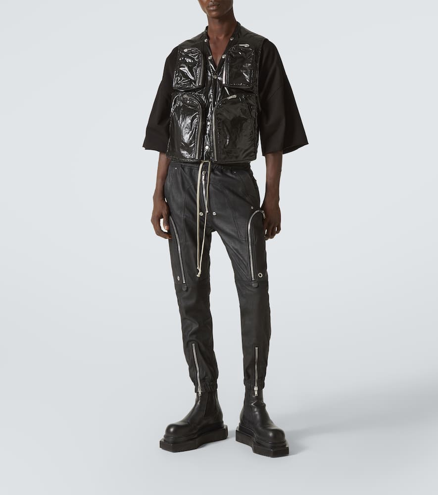 Bauhaus leather cargo pants