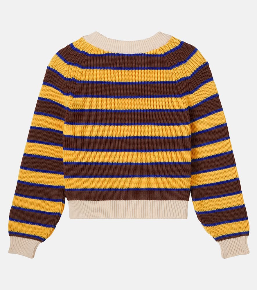 Striped cotton cardigan