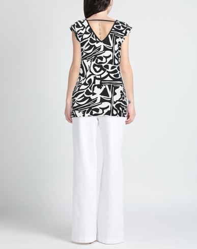 Woman Top Black Size 6 Viscose, Linen
