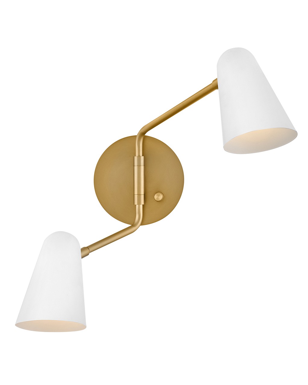 Lacquered Brass LED Wall Sconce from the Birdie Collection