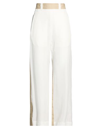 Woman Pants Beige Size 4 Silk, Cotton