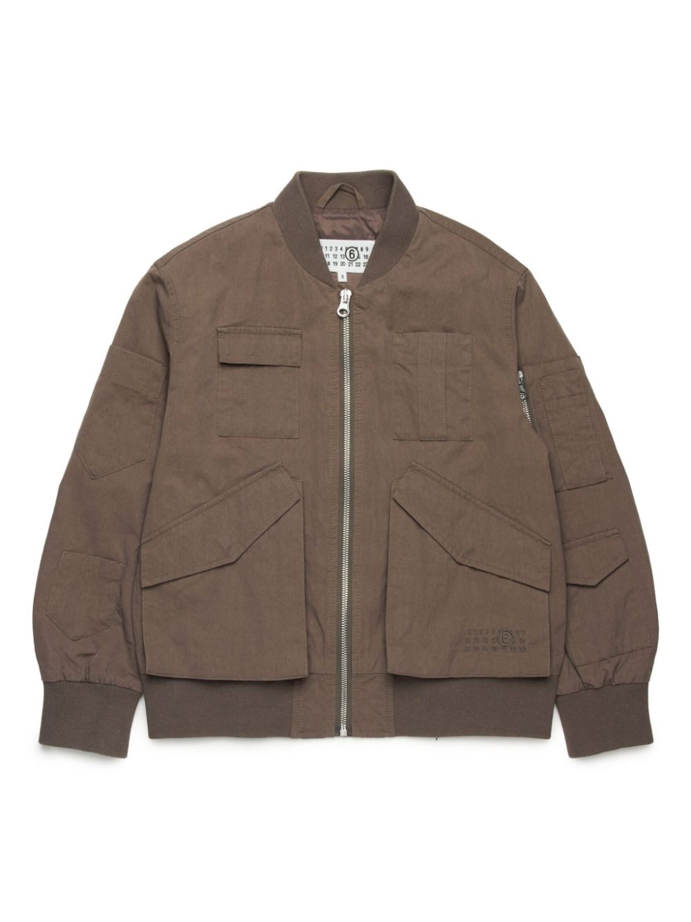 Multi-pocket bomber jacket - Brown