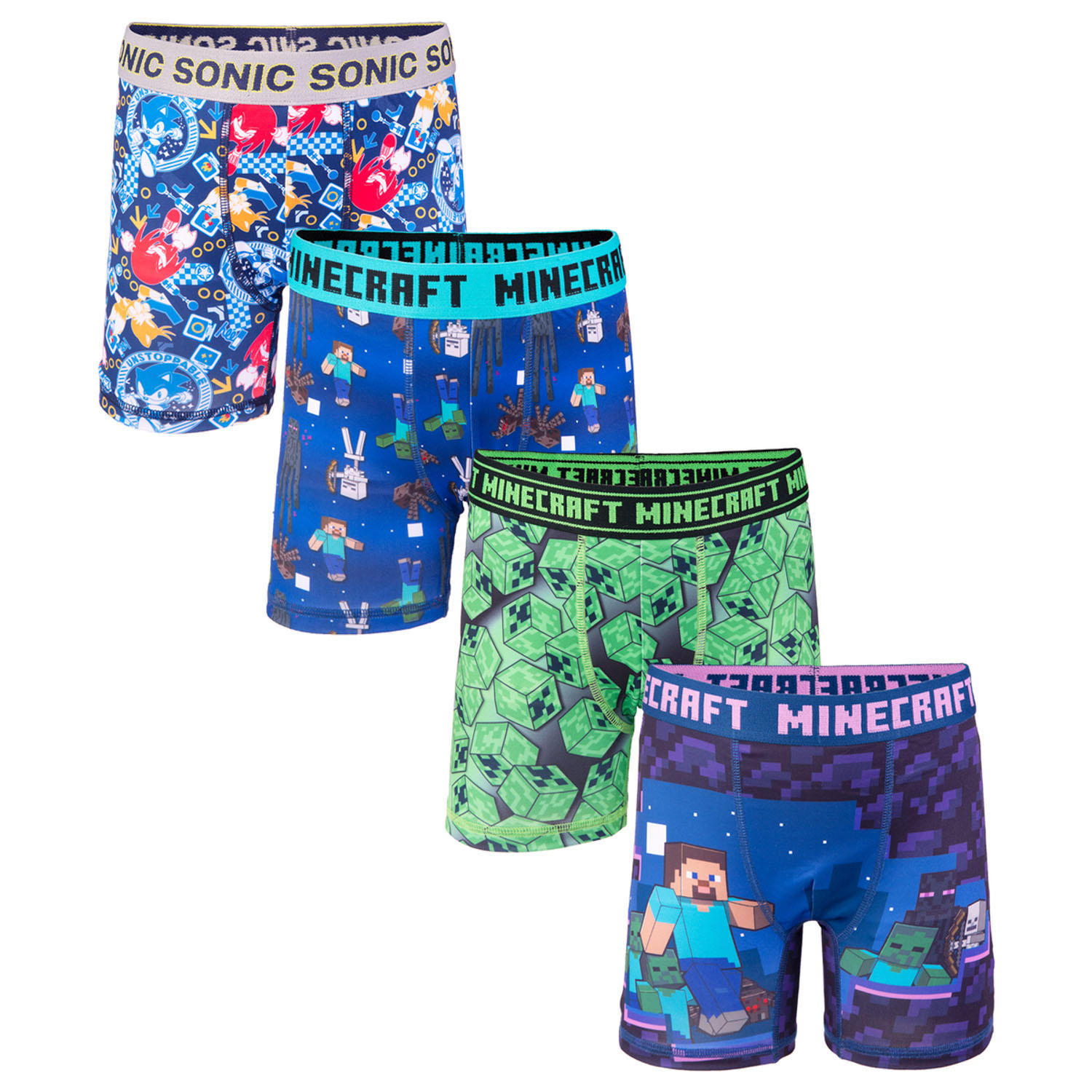 Boys 4-Pack Boxer Brief - Minecraft - Blue Pack