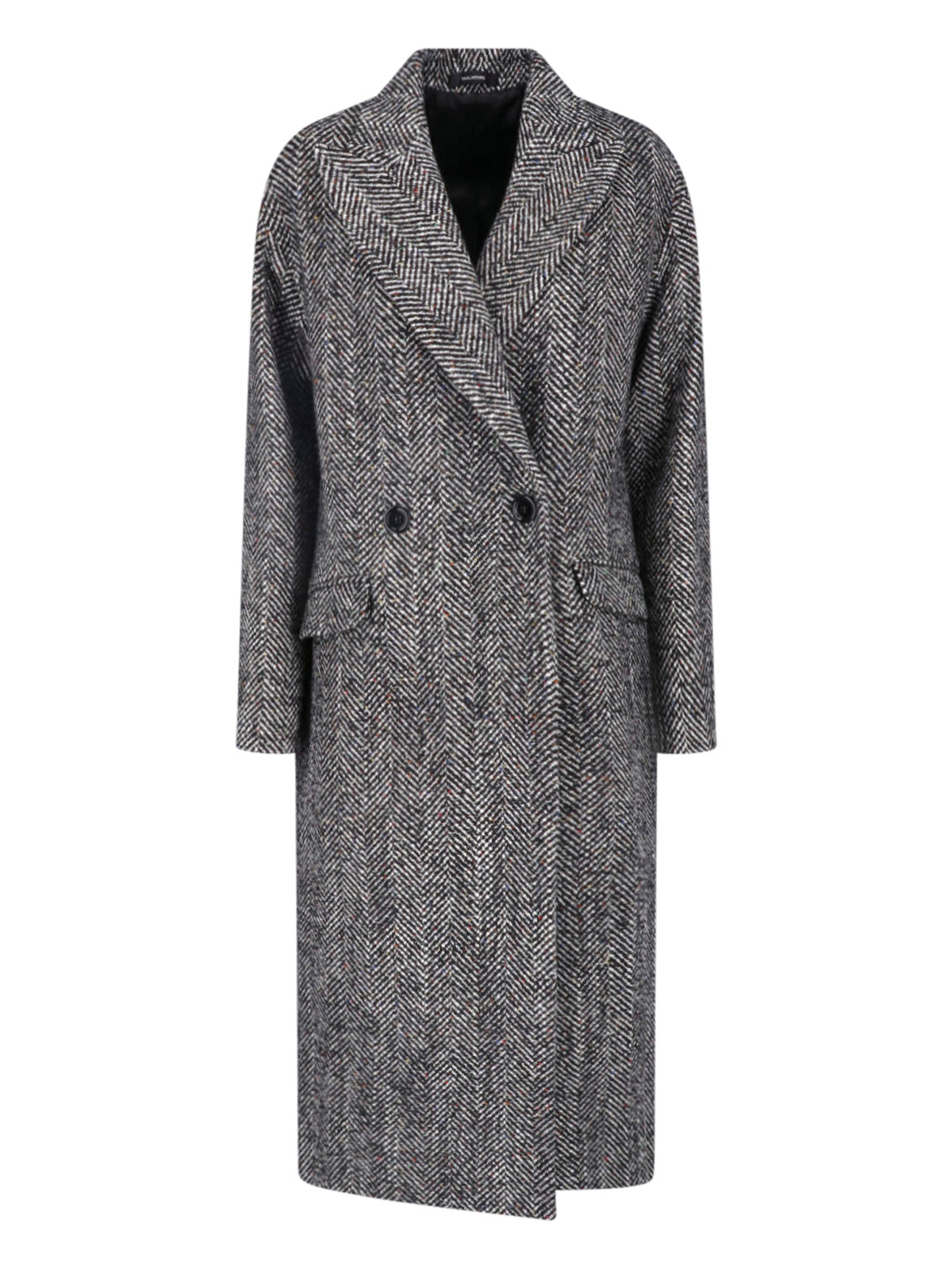 Women's Herringbone Double-Breasted Coat