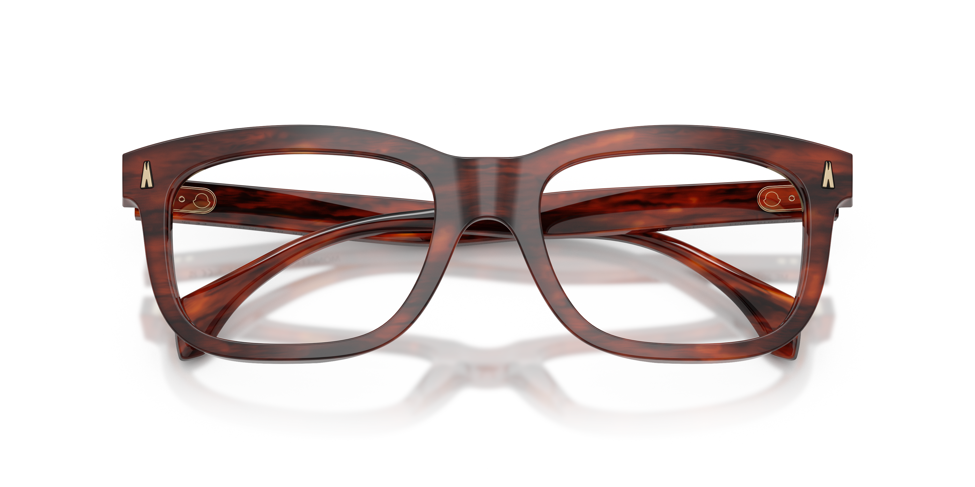Moncler Unisex Moncler ME2019 3034 Monturas ópticas Acetato Tortuga Transparente Cuadrada Norma