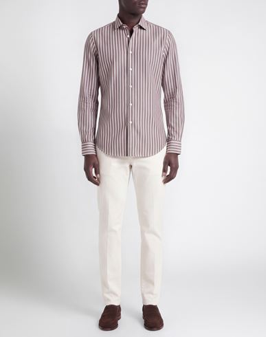 Man Shirt Taupe Size 15 ¾ Cotton