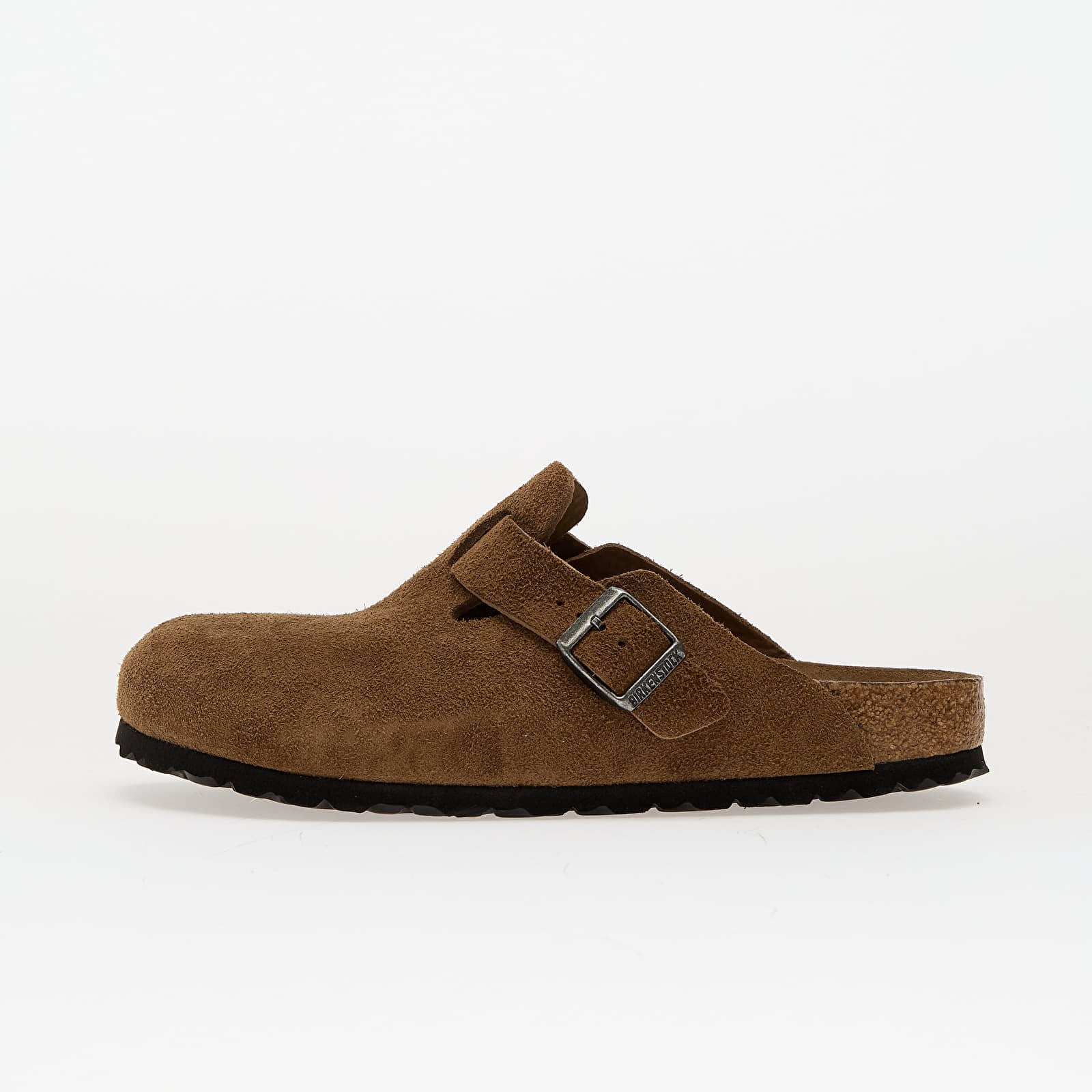 Birkenstock Boston Soft Footbed Suede Leather Dark Tea Tona