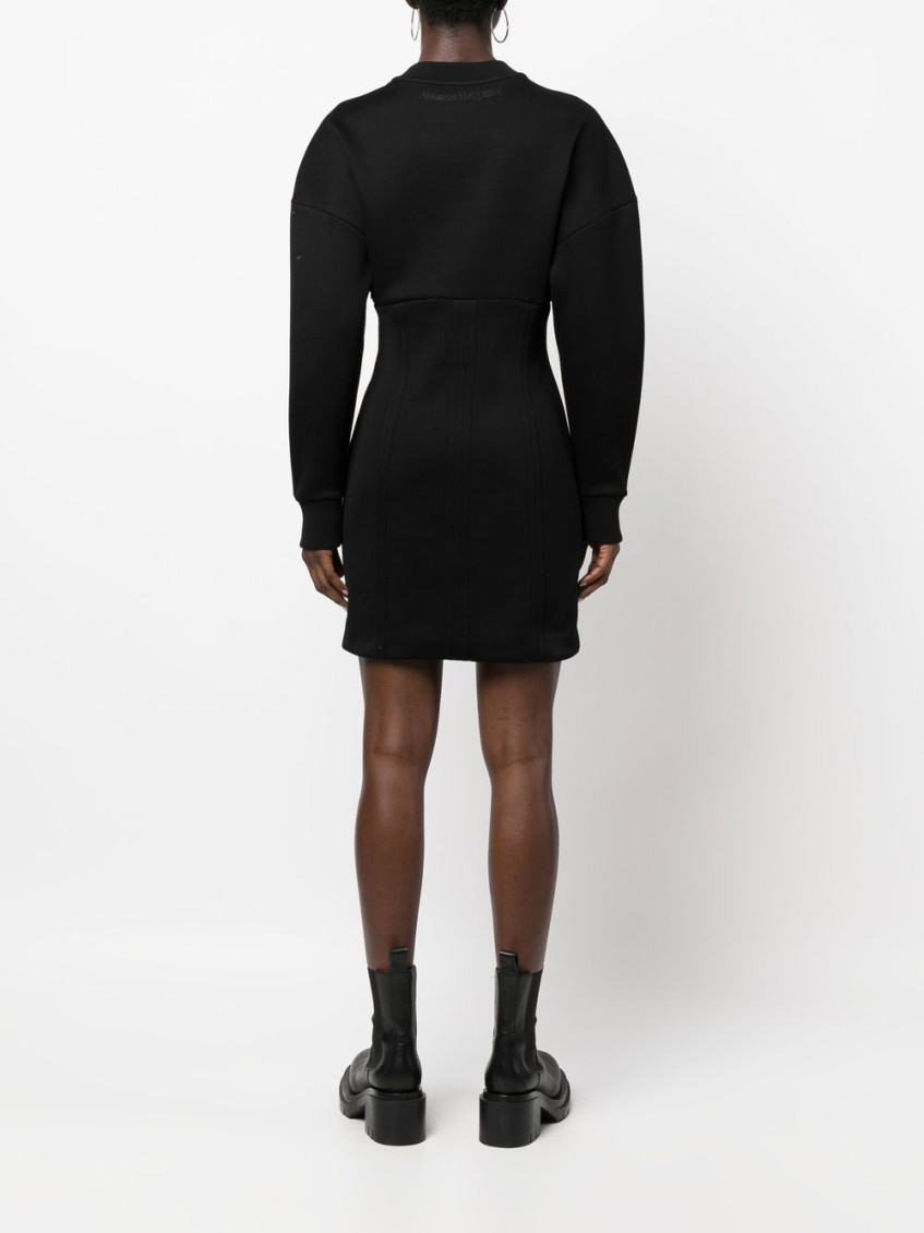 Zip-detail mini dress