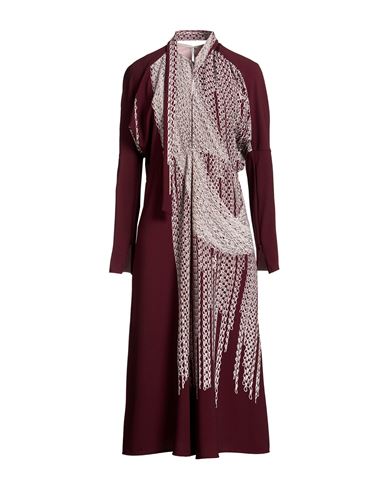 Woman Midi dress Burgundy Size 6 Polyester, Elastane