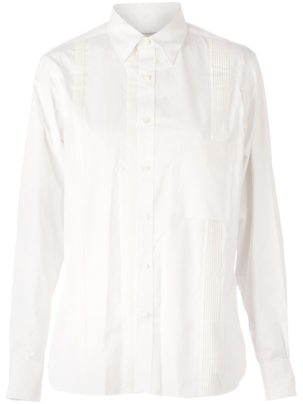 Pleat detail shirt - White