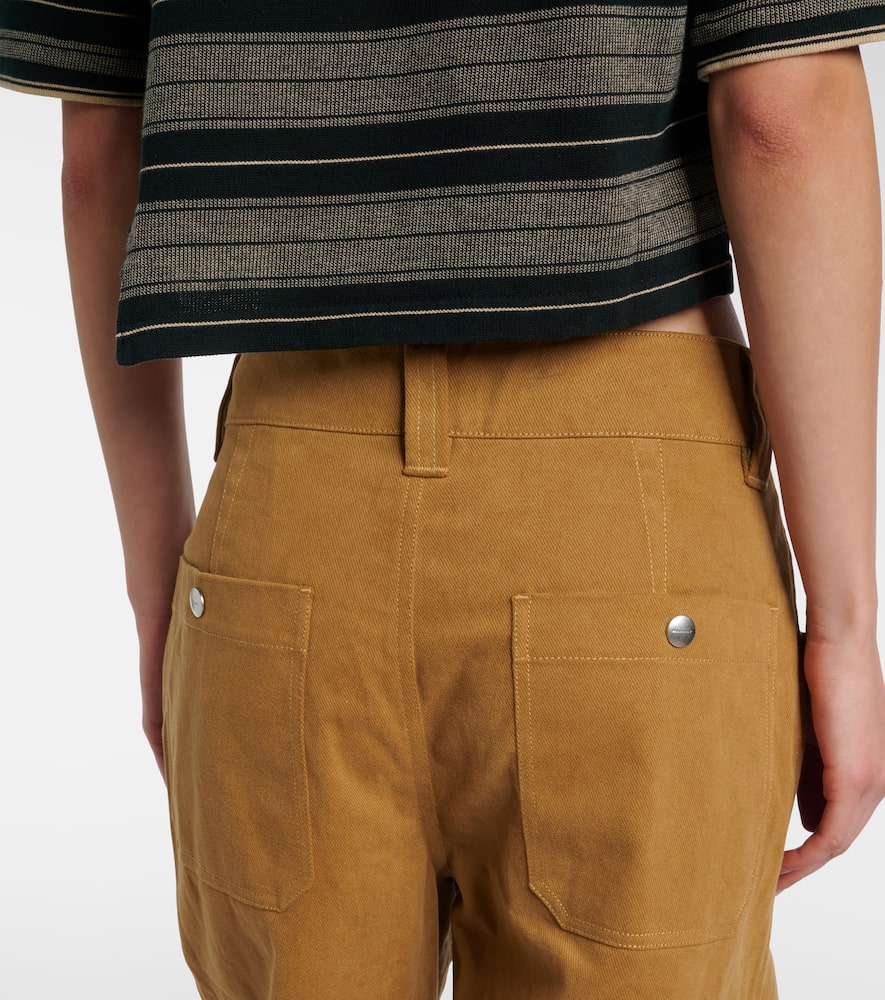 Opalyna cotton twill wide-leg pants