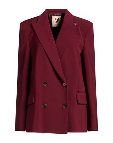 Woman Blazer Brick Size S Polyester, Elastane