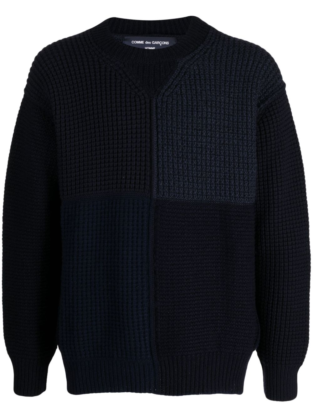 Long-sleeved wool jumper - Black