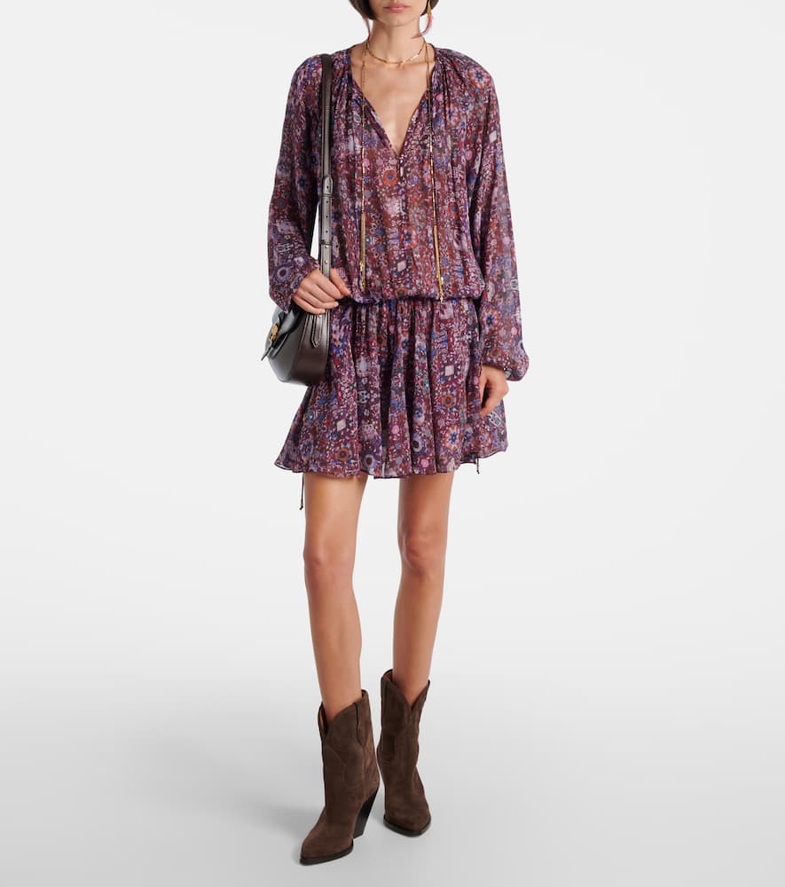 Bess floral shirred minidress