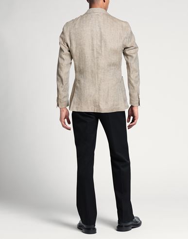 Man Blazer Taupe Size 44 Linen