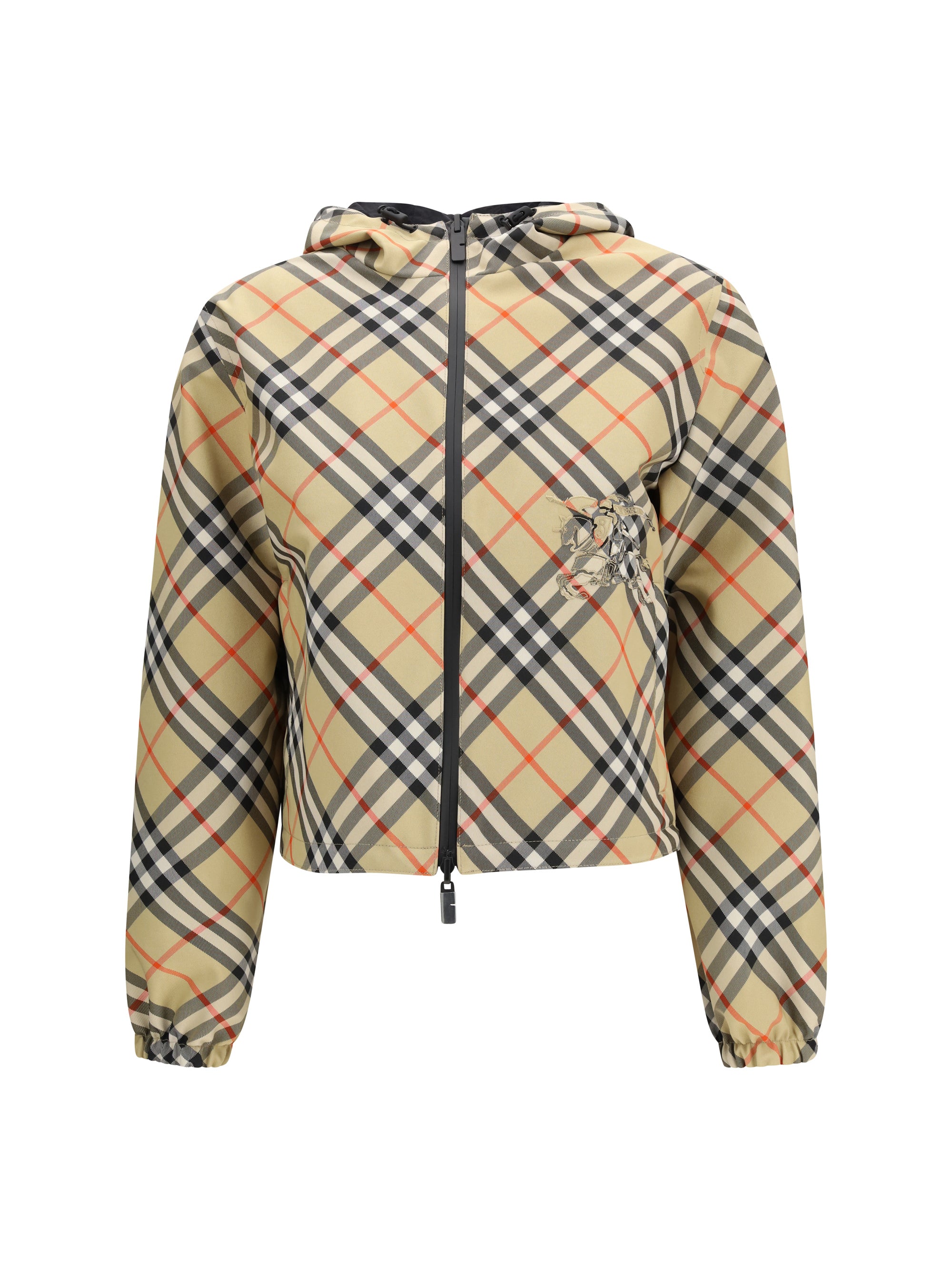 Reversible Check Jacket — Beige