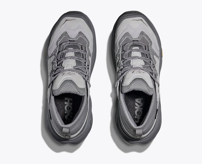 HOKA Elite Terrain System Kaha 3 Low GTX Shoes in Galactic Grey/Stardust