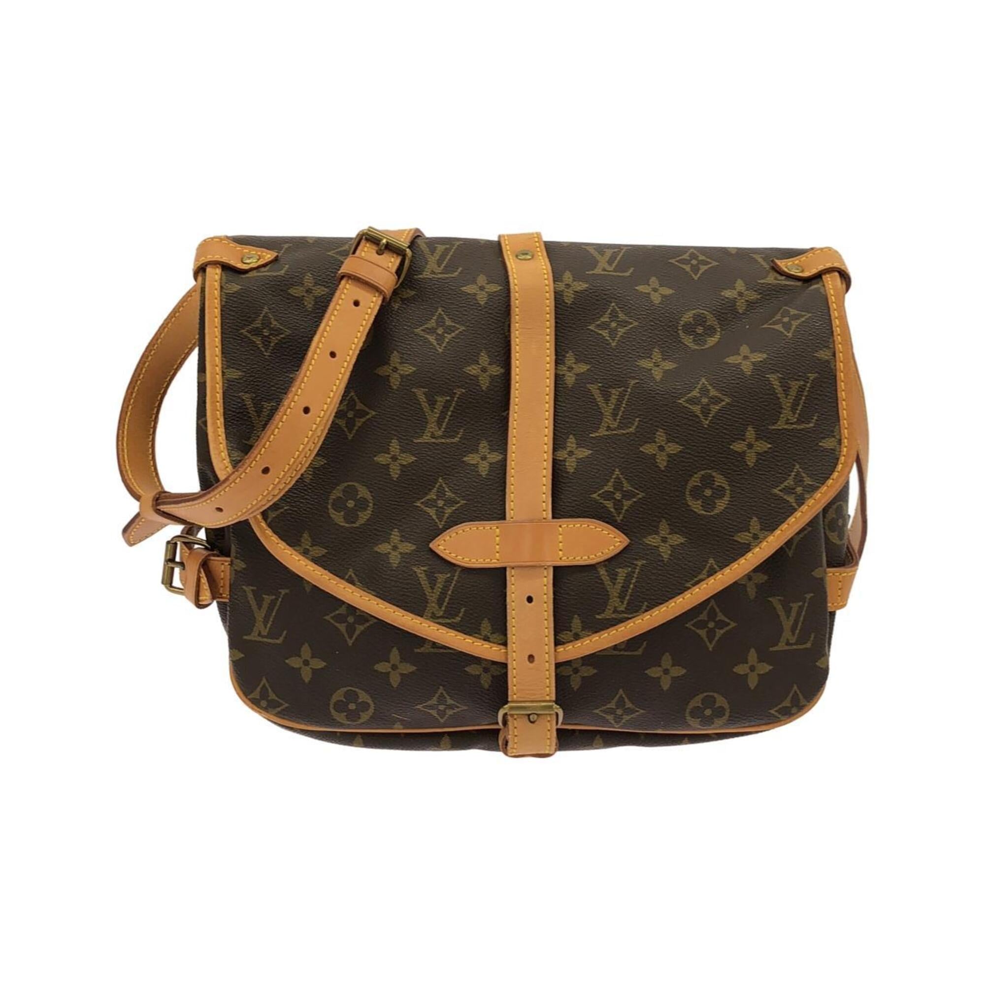 Louis Vuitton Marron Coated Canvas Shoulder Bag Pre-Owned