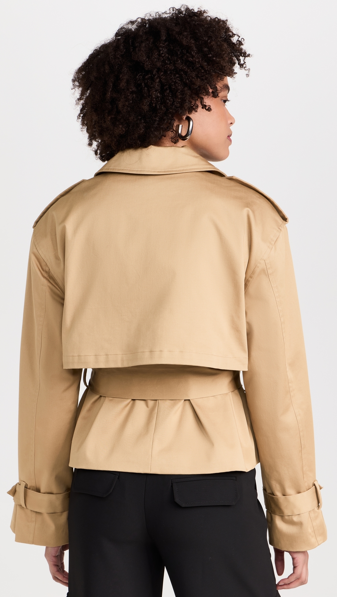 The Cropped Charles Trench Coat Sand
