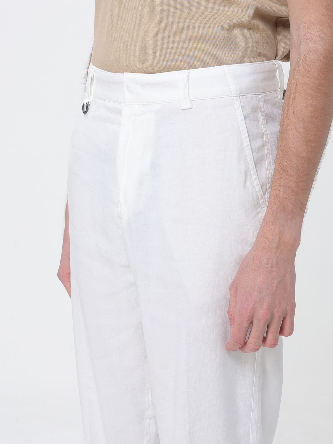 Pants Men color Yellow Cream