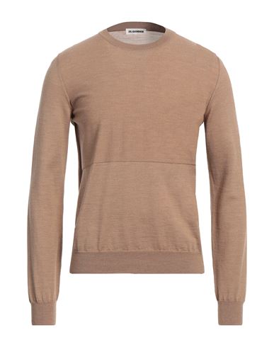 Jil Sander Man Sweater Camel Size 42 Virgin Wool