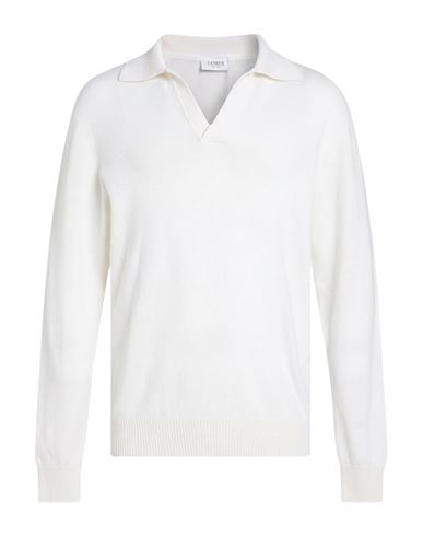 Man Sweater Ivory Size 40 Merino Wool, Cashmere