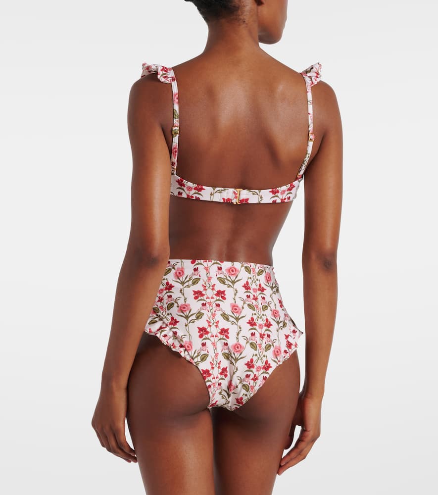 Kiwi floral bikini top