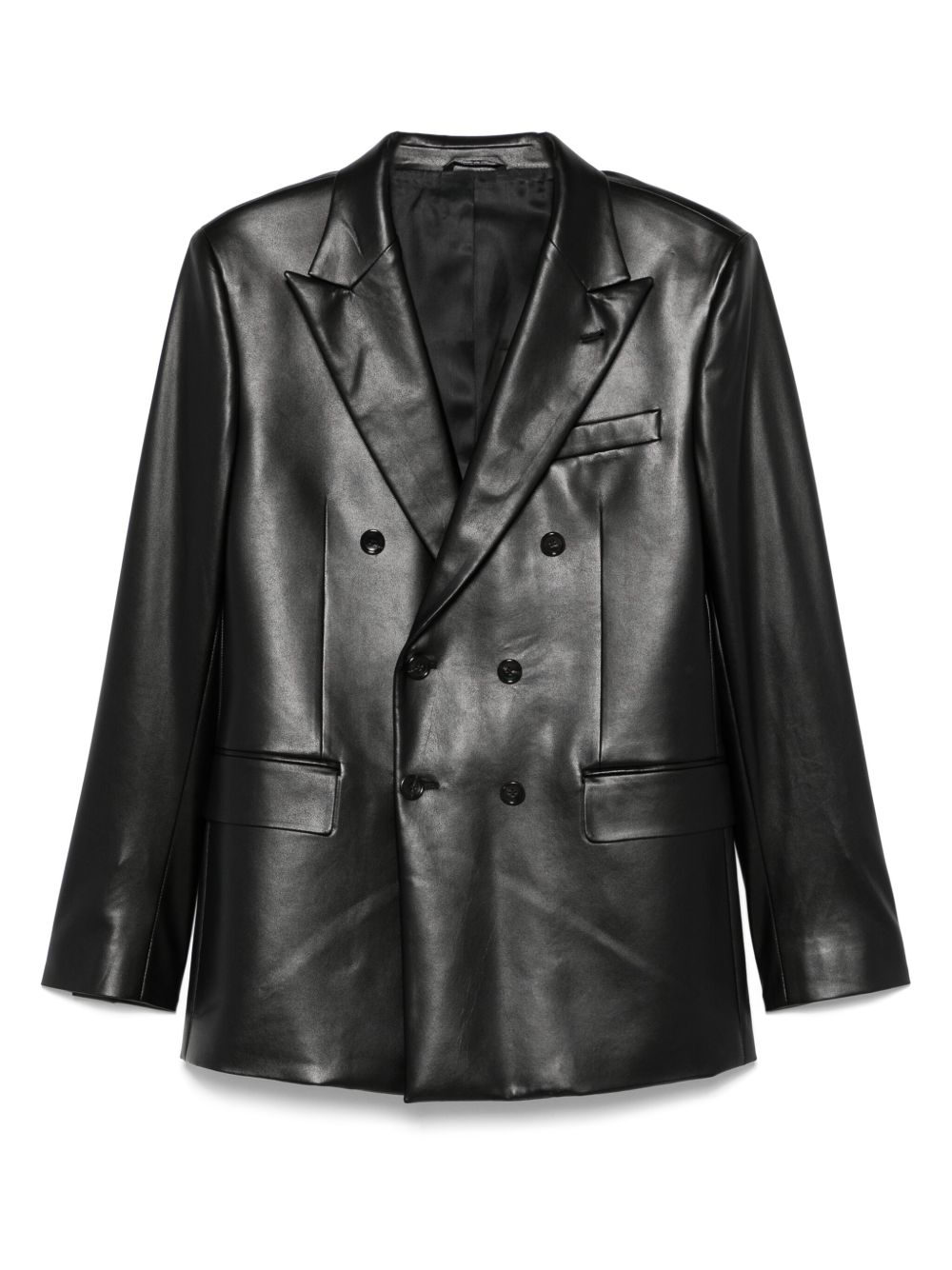 ERALDO faux-leather jacket - Black