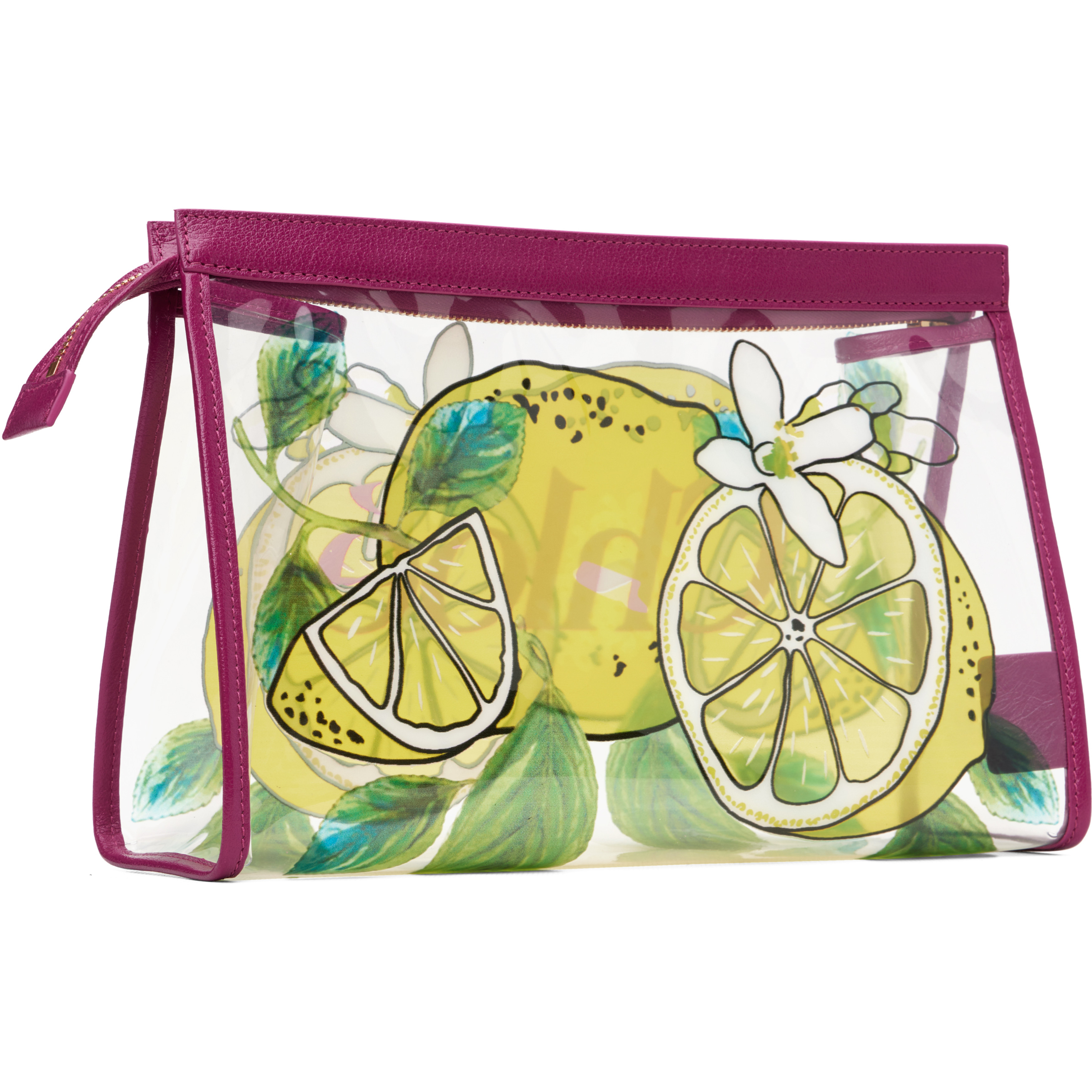 Pink & Yellow 'Soleil' Zipped Pouch