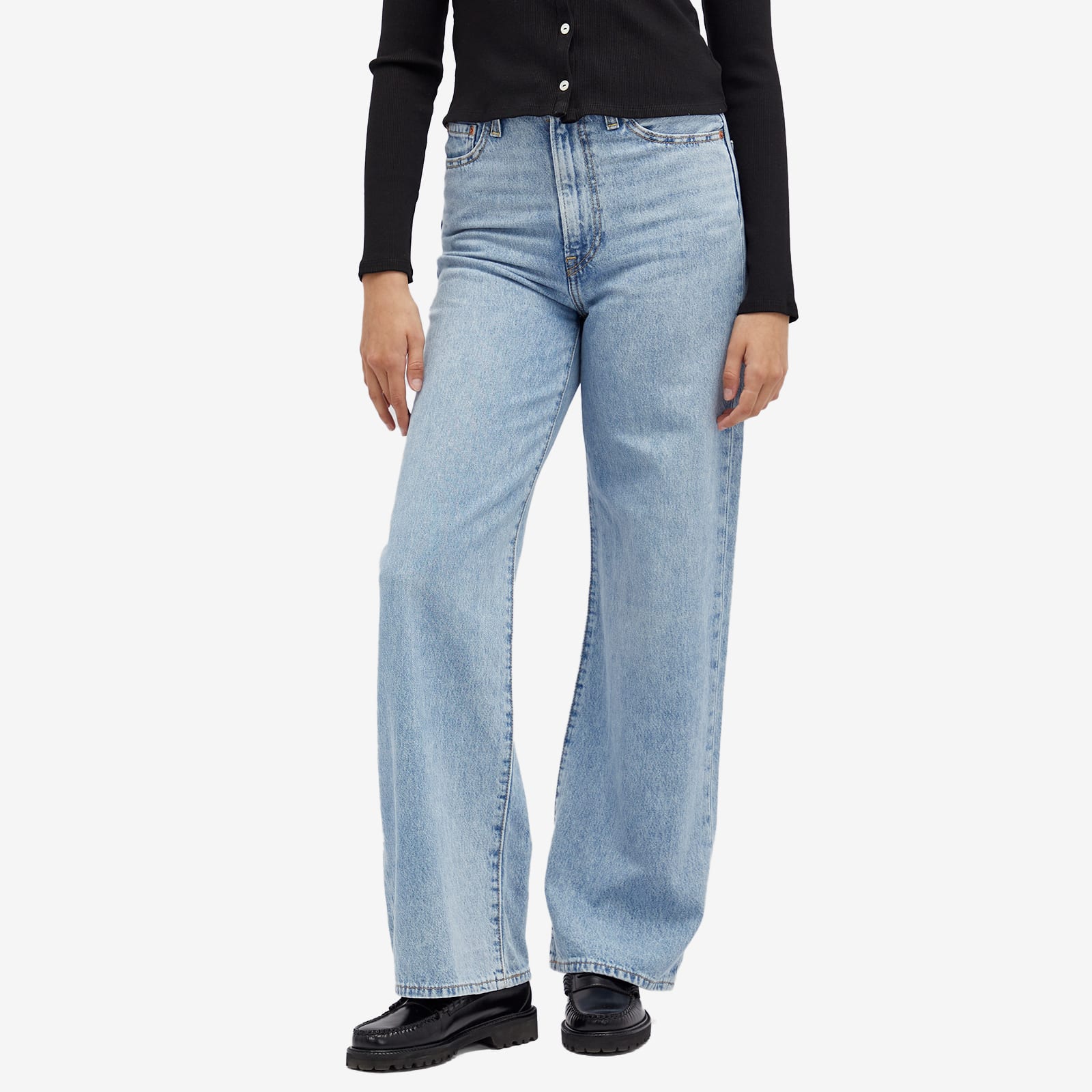 Women's Wide Leg Jeans in Blue, Size 29"