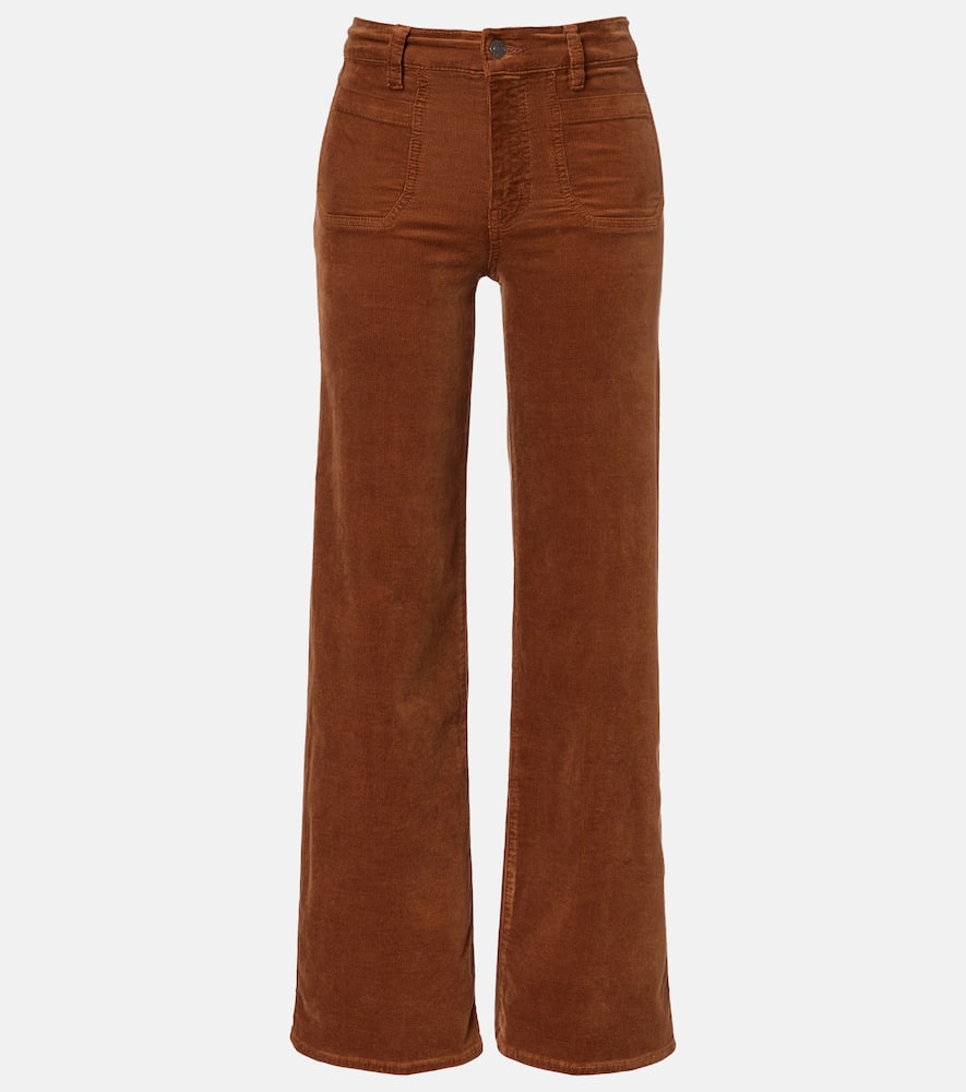 Le Slim Palazzo cotton corduroy wide-leg pants