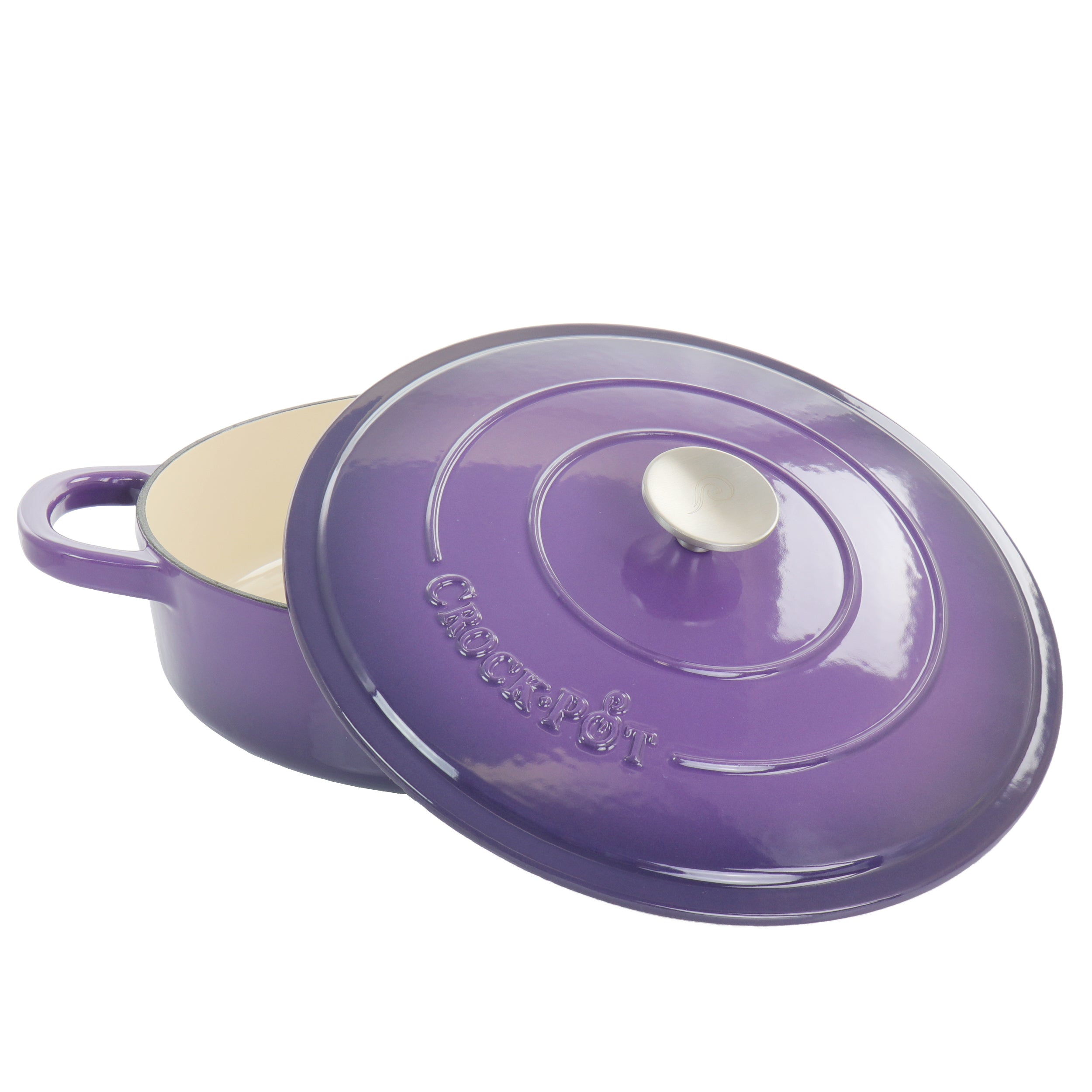 Artisan 2 Piece 5 Quart Enameled Cast Iron Braiser with Lid in Lavender