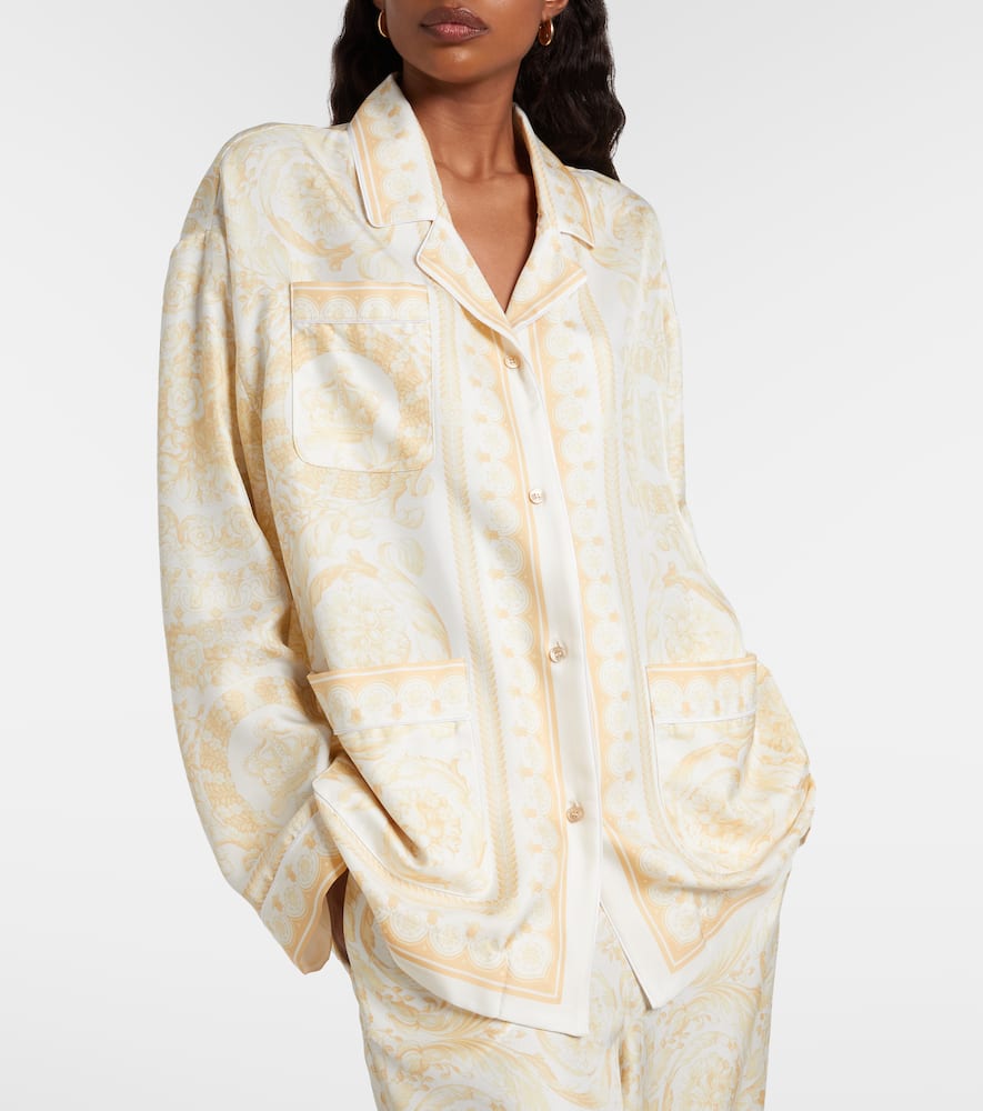 Barocco silk twill shirt