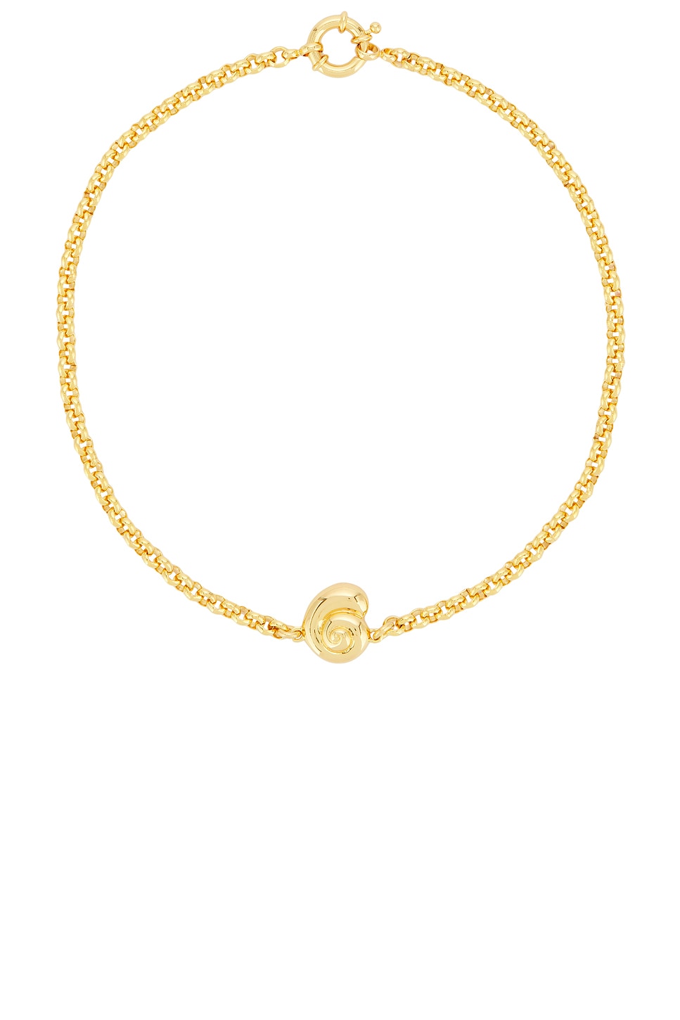 Timeless Pearly Shell Charm Bracelet in Gold - Metallic Gold.  a