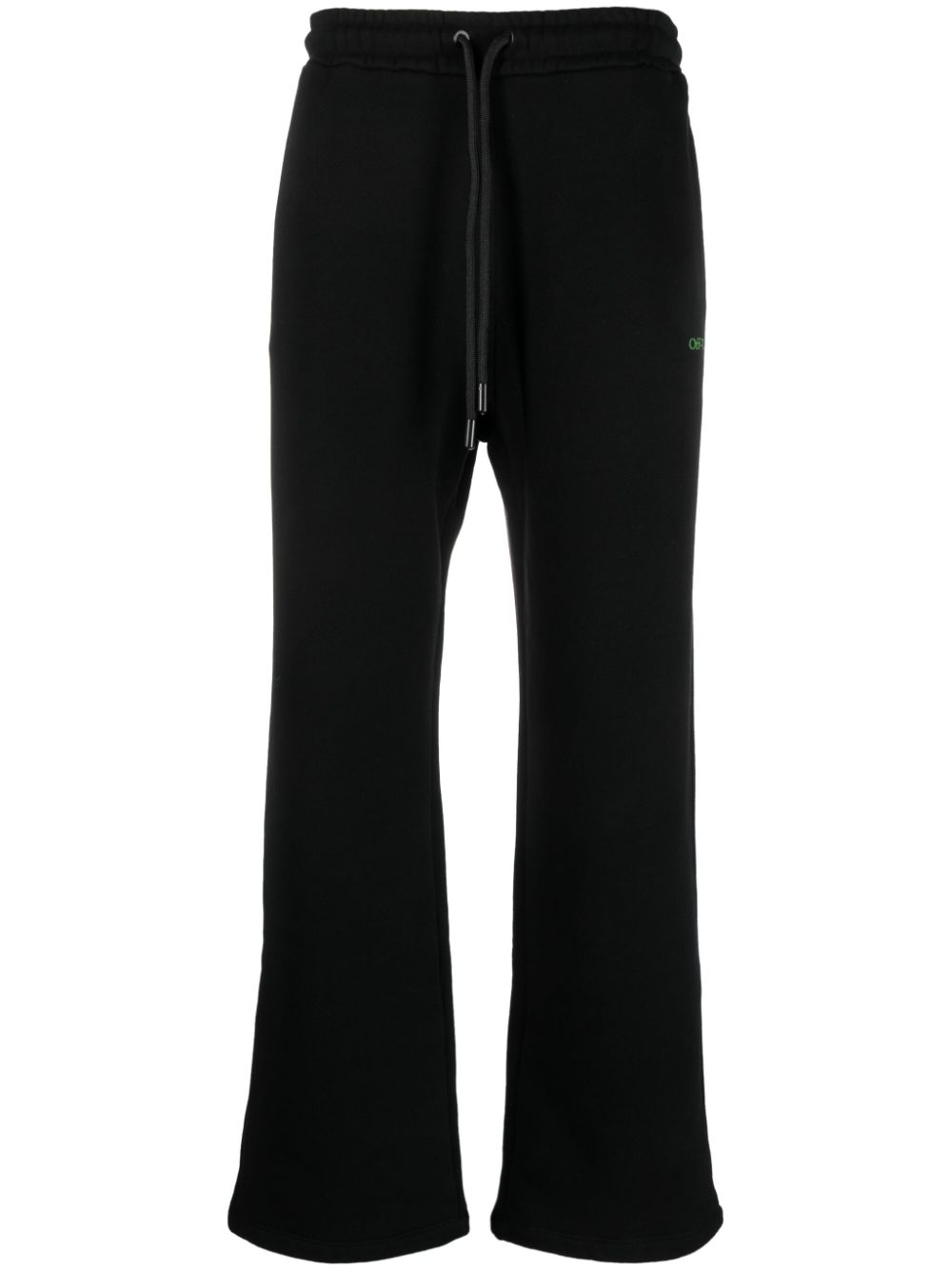 Arrows-print cotton track pants - Black